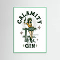 Mint Wood Calamity Gin Funny Retro Western Cowgirl Art Poster