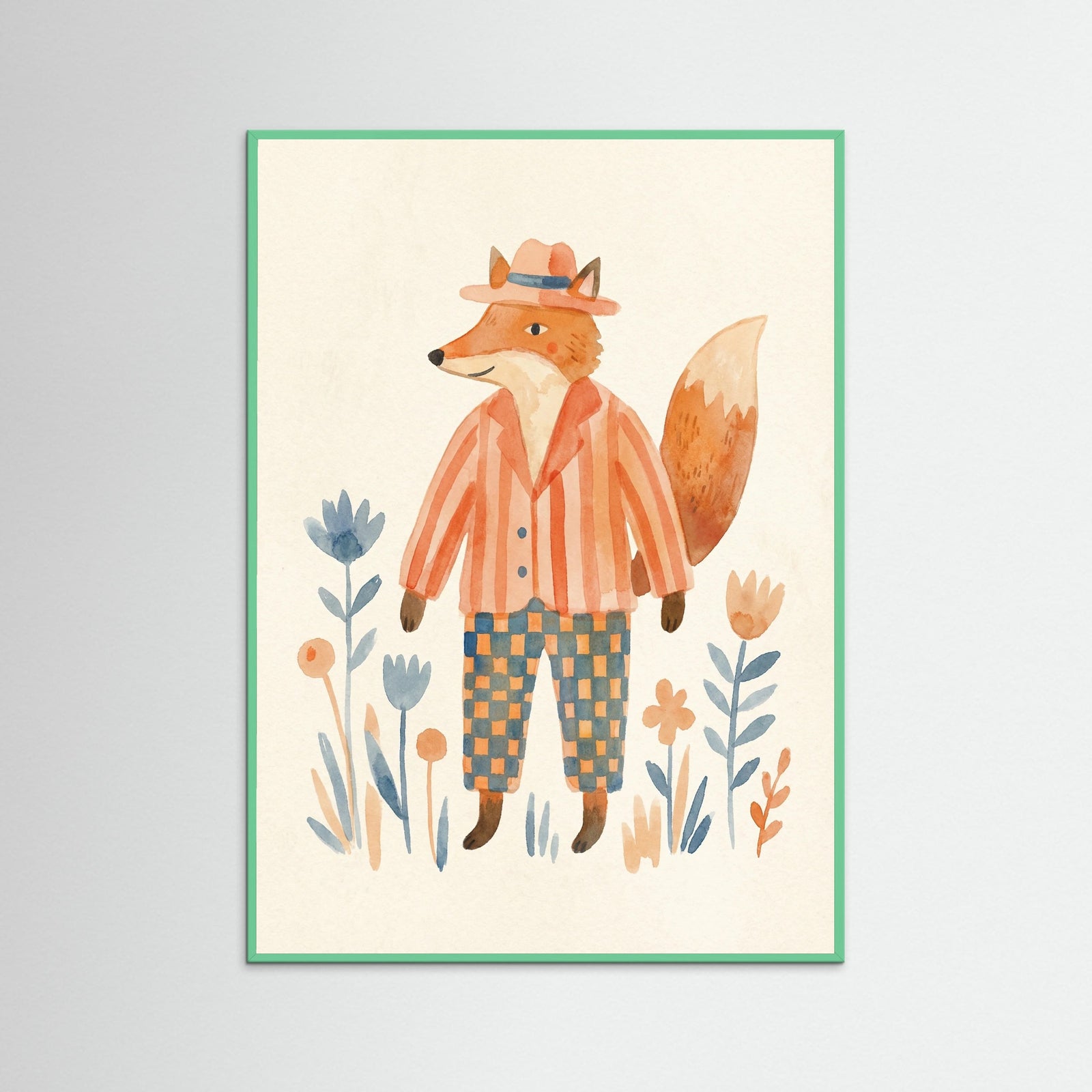 Mint Wood Checkered Figure