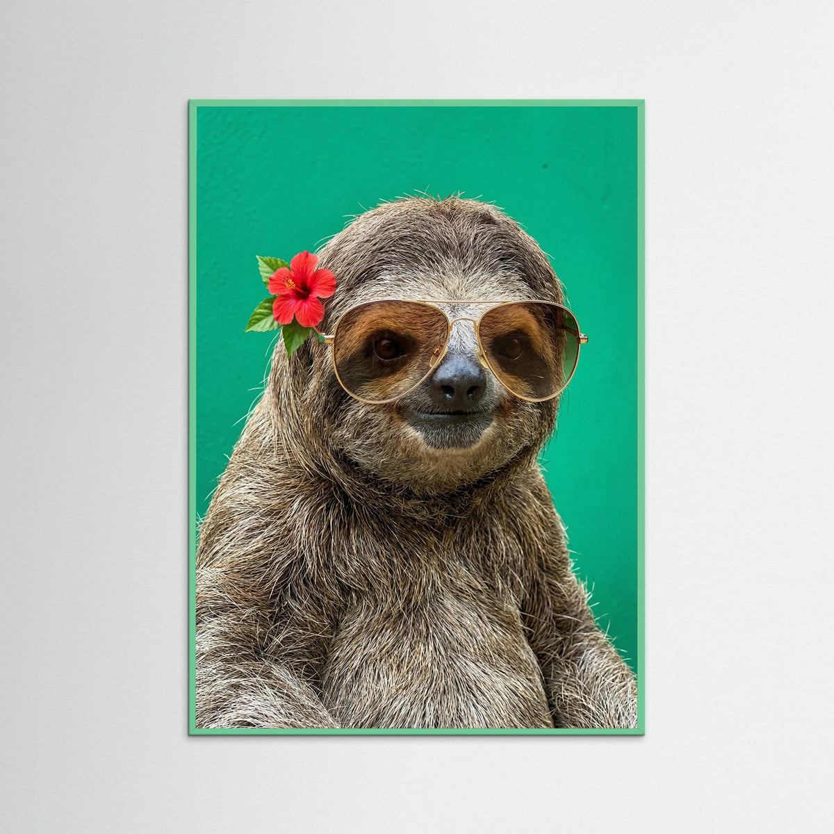 Mint Wood Chic Llama