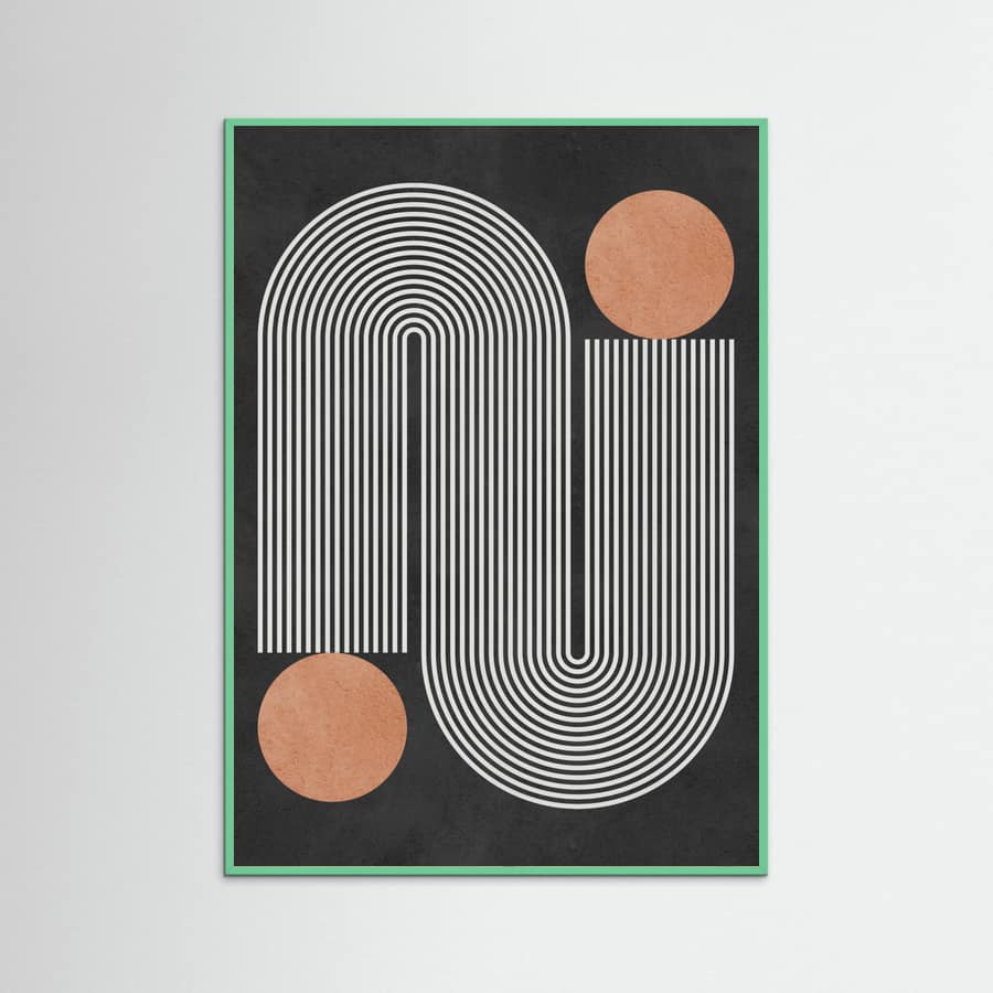 Circles on black background 1 Poster – poster and art print