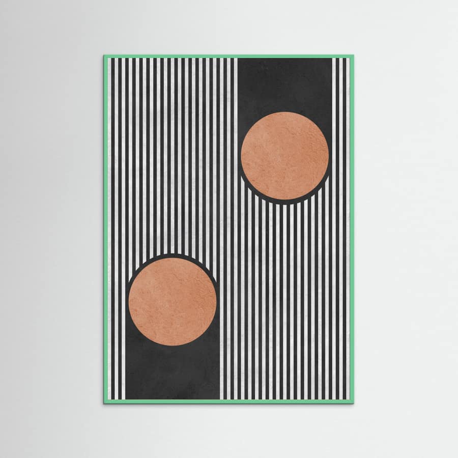 Circles on black background 2 Poster – poster and art print