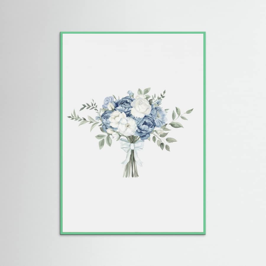 Coastal Bouquet With Bow Poster – poster and art print