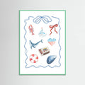 Coastal Collage Poster – poster and art print