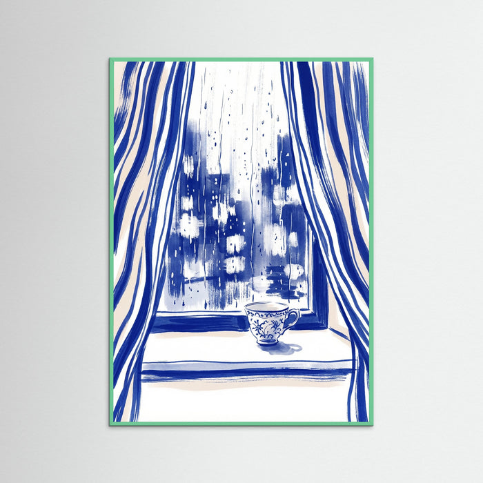 Mint Wood Cobalt Contemplation