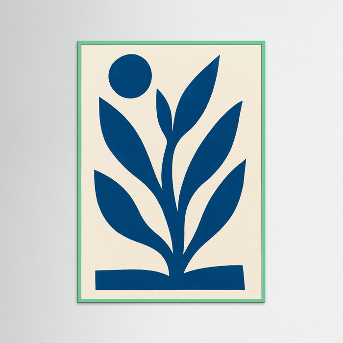 Mint Wood Cobalt Silhouette