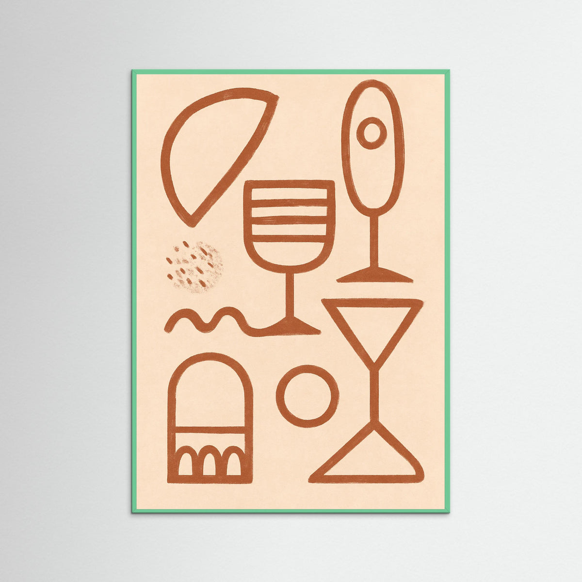 Mint Wood Cocktail Hands