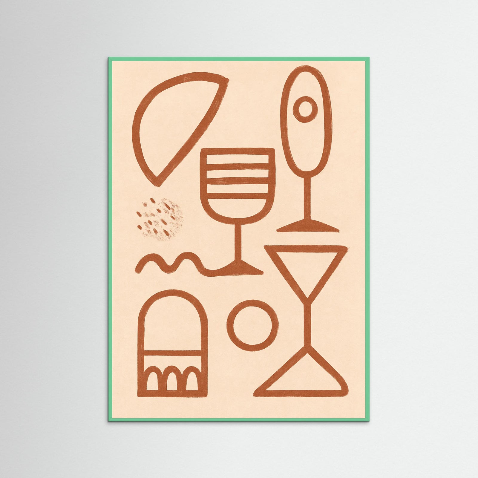Mint Wood Cocktail Hands