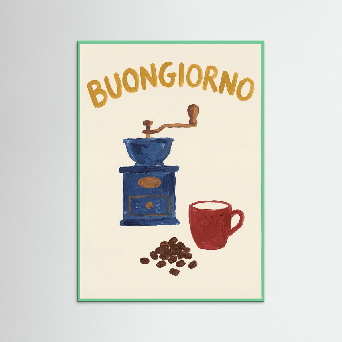 Mint Wood Coffee Break Charm