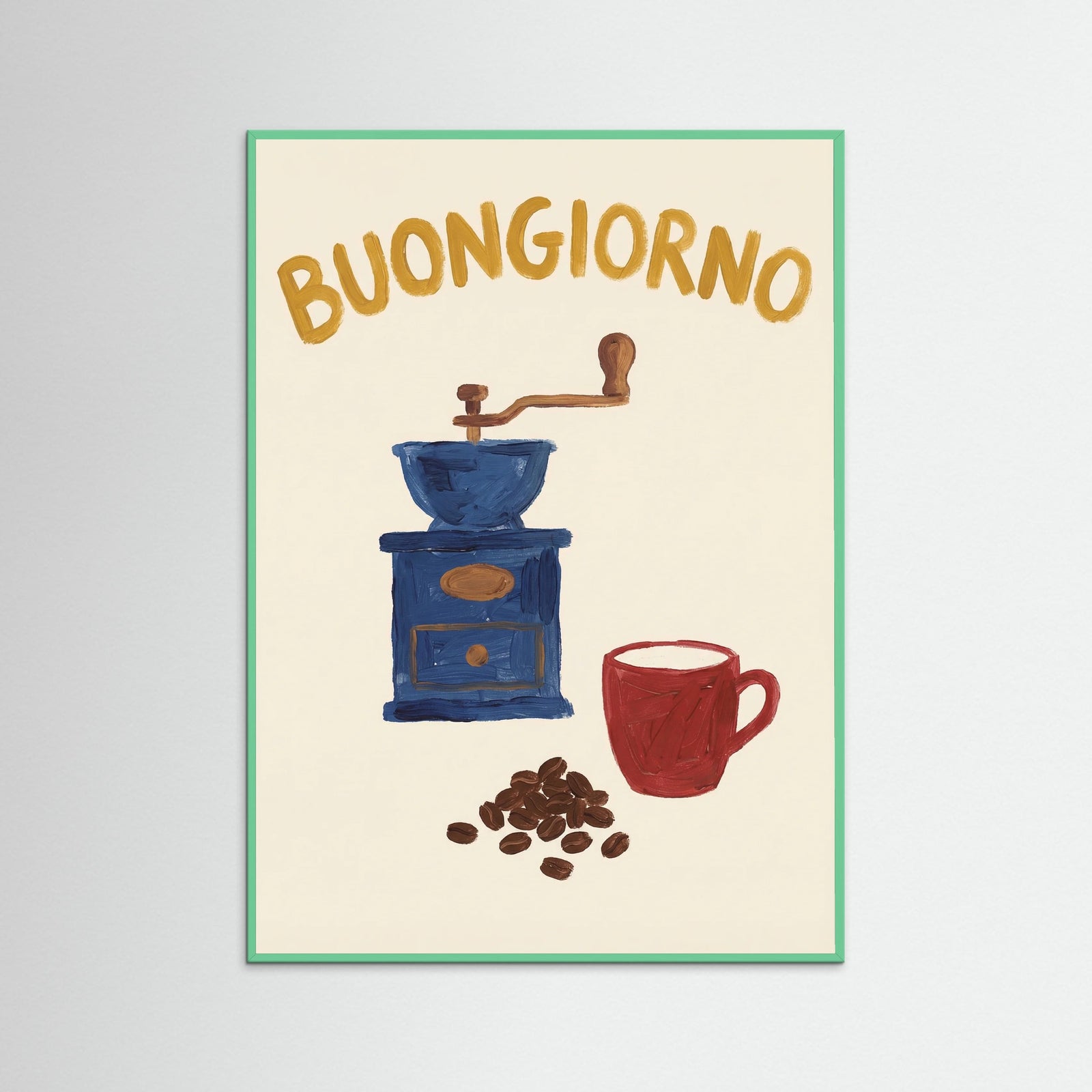 Mint Wood Coffee Break Charm