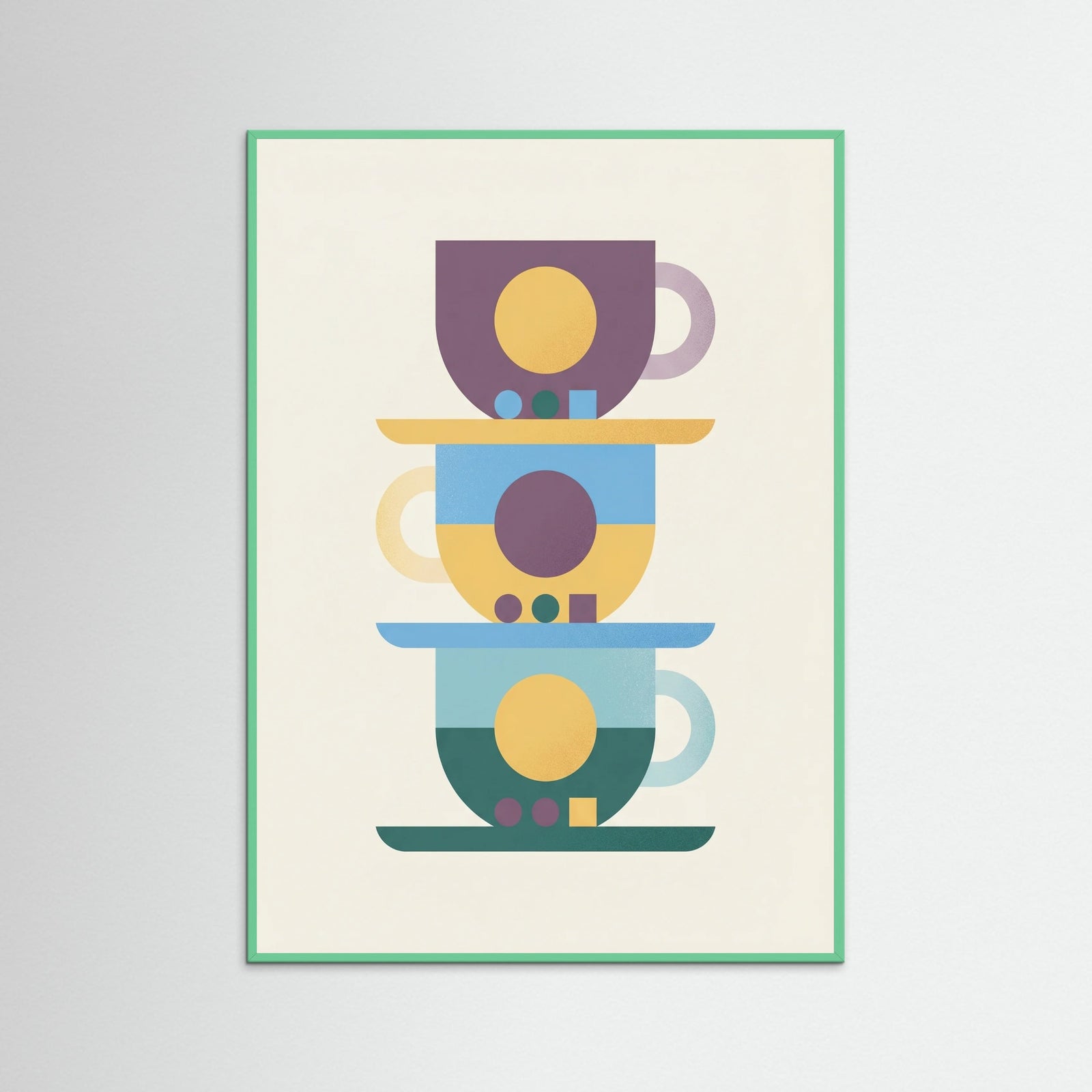 Mint Wood Coffee Pot Abstraction