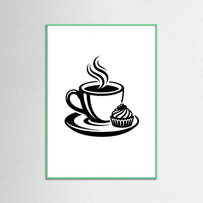 Mint Wood Coffee Silhouette