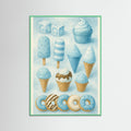Mint Wood Colorful Ice Cream