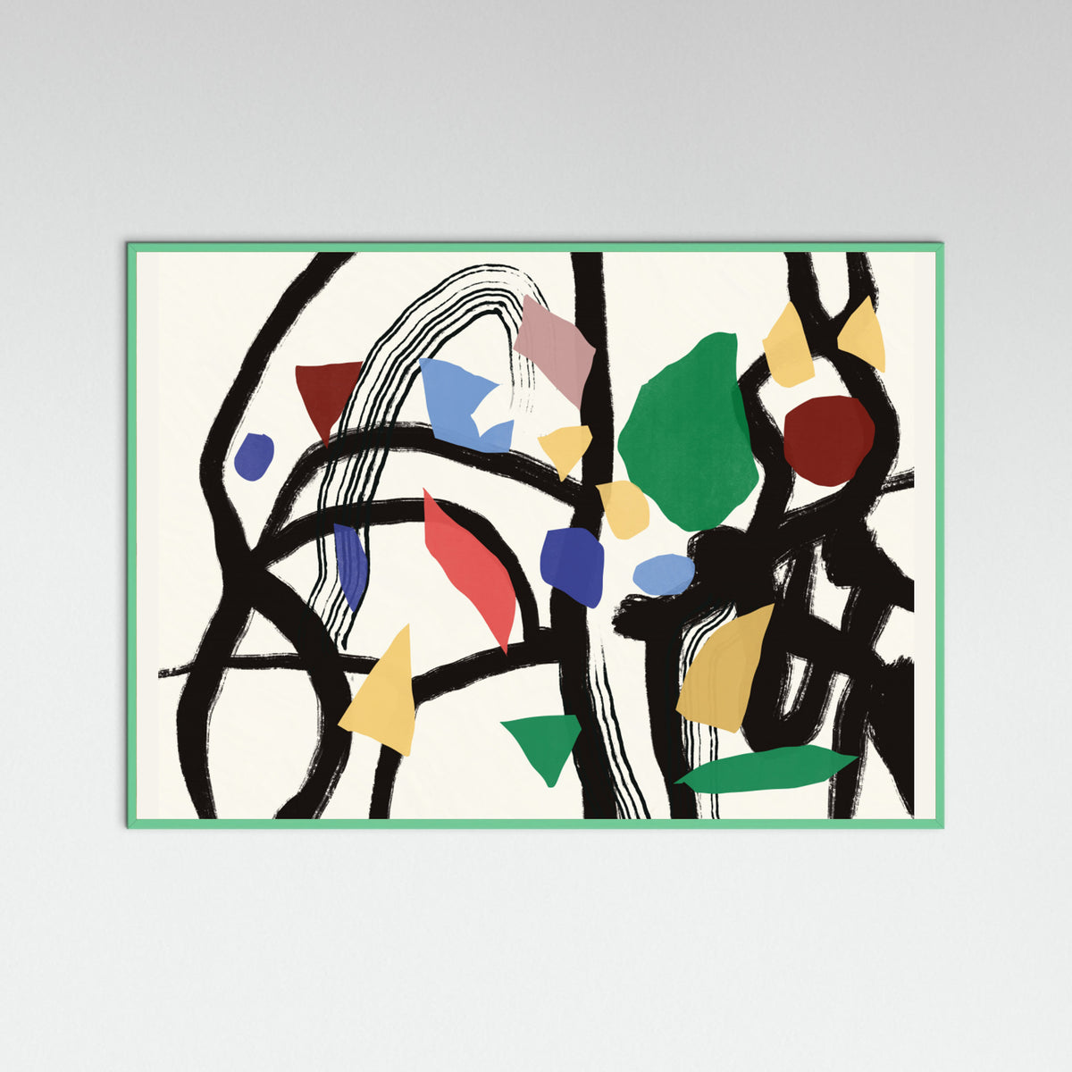 Mint Wood Colors in the forest 03 Poster