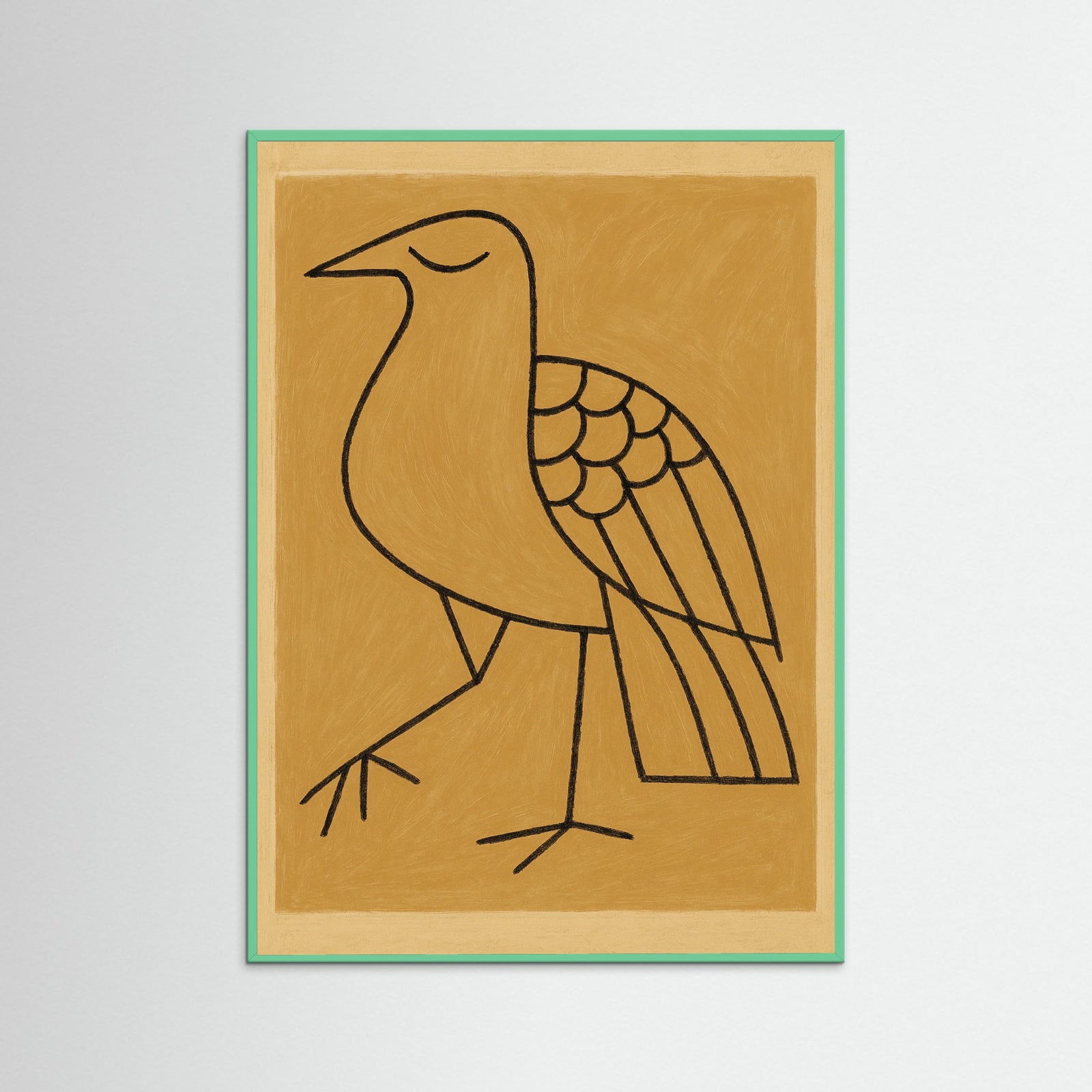 Mint Wood Contemplative Figure
