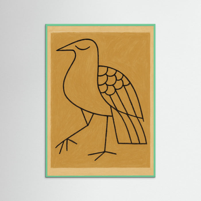Mint Wood Contemplative Figure
