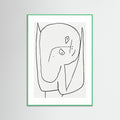 Mint Wood Contemplative Figure