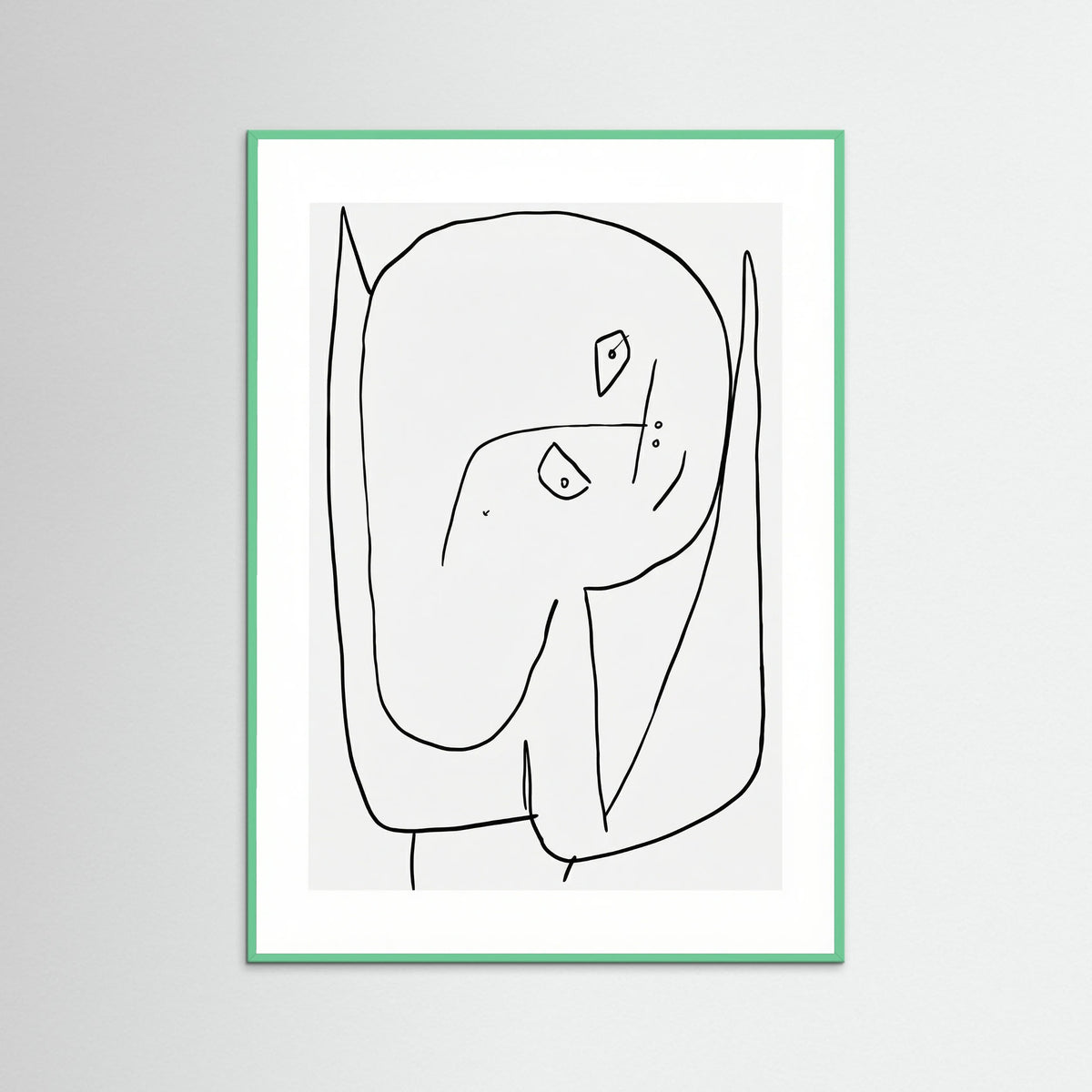 Mint Wood Contemplative Figure