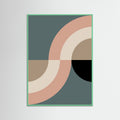 Mint Wood Contemporary Abstract 23 Poster