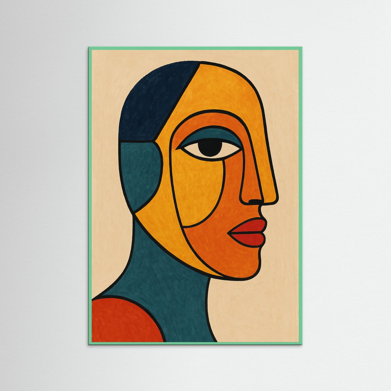 Mint Wood Contour Elegance