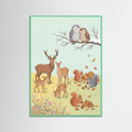 Mint Wood Counting Critters Playful