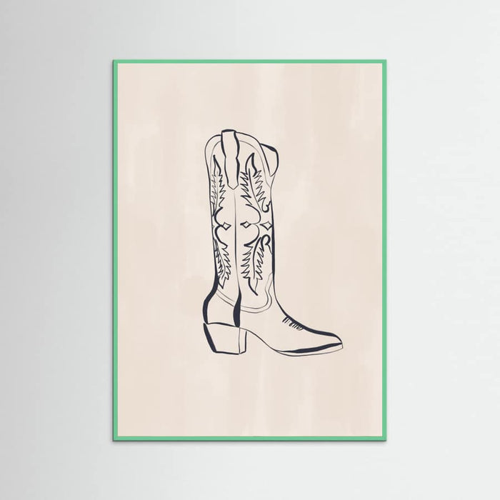Póster Cowboy Boots By Ivy Green Illustrations – póster e impresión artística