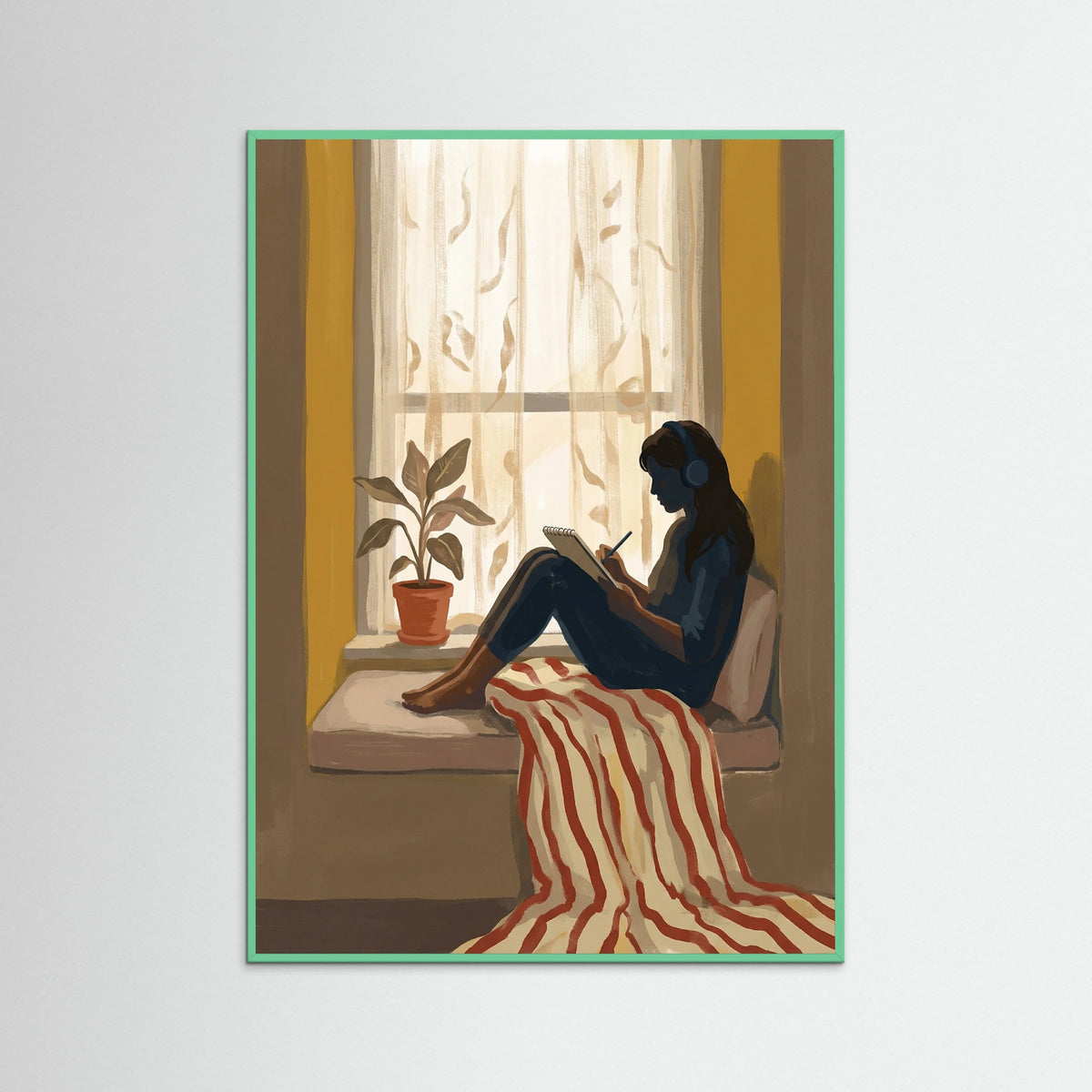 Mint Wood Cozy Coffee Read