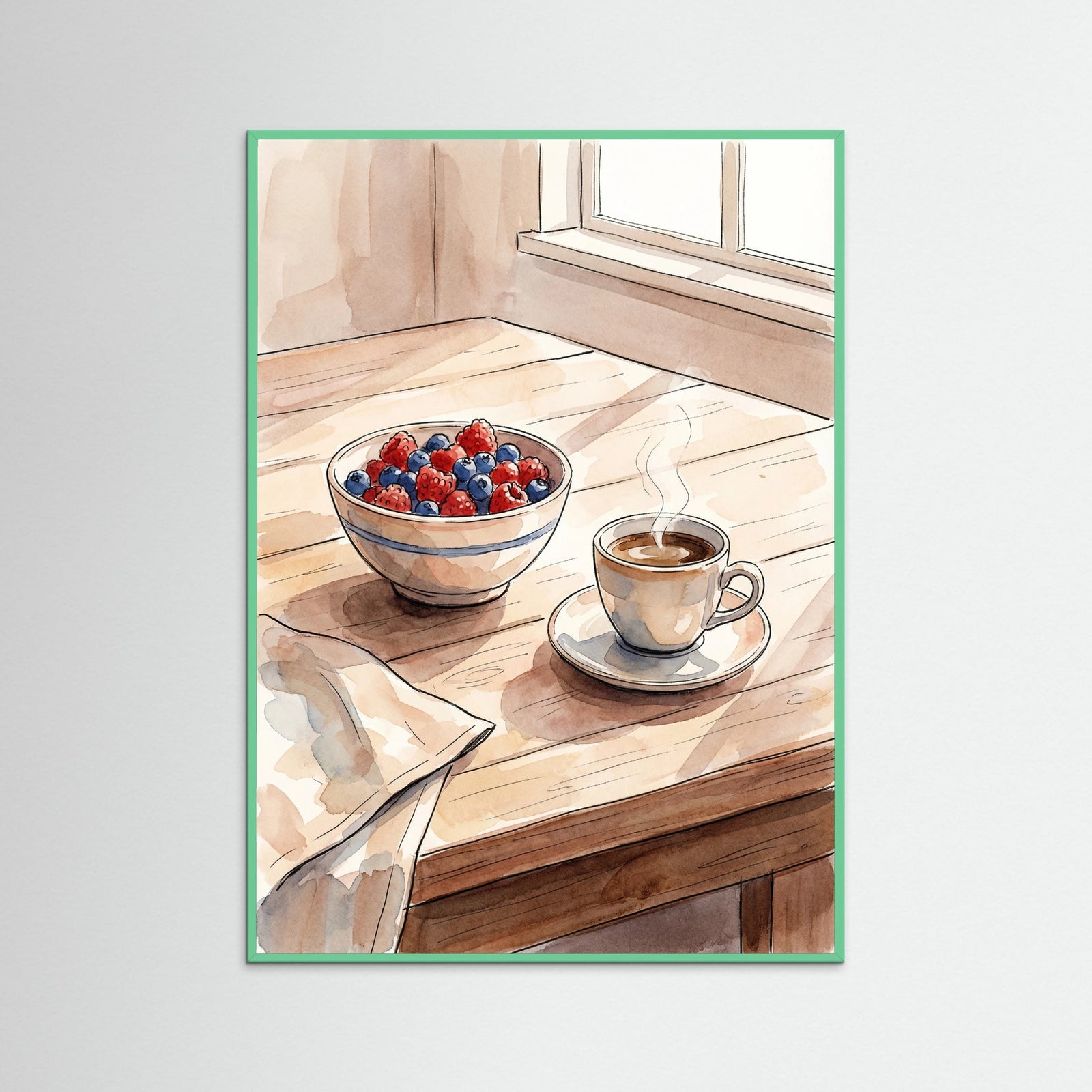 Mint Wood Cozy Table Hygge