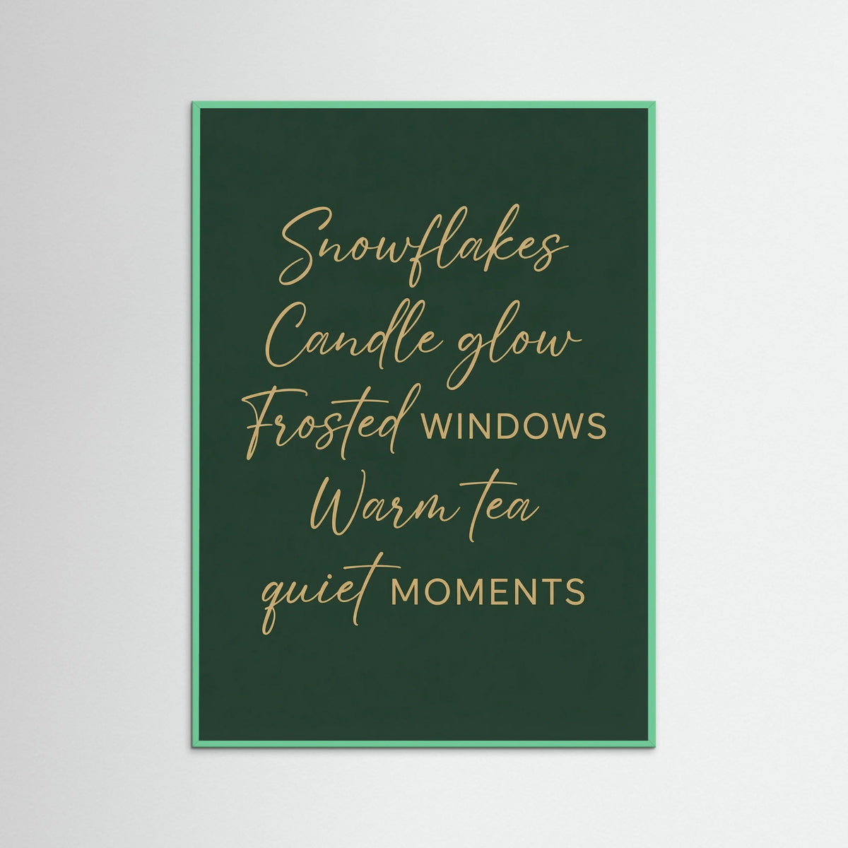 Mint Wood Cozy Winter Wishes