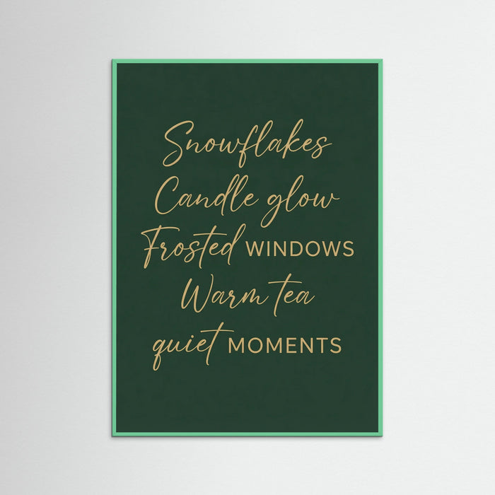 Mint Wood Cozy Winter Wishes