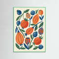 Mint Wood Crimson Bloom Rows