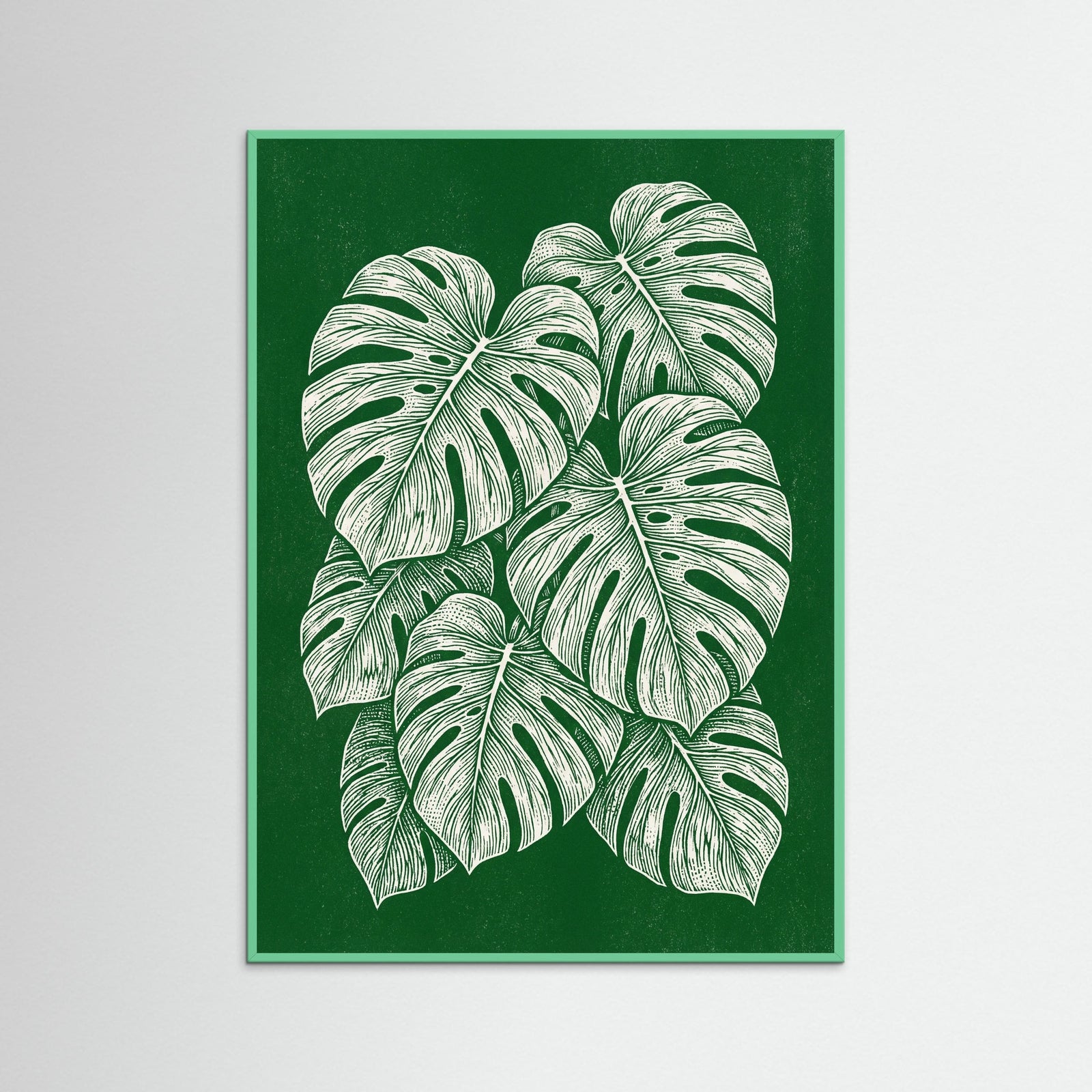 Mint Wood Crimson Bloom White