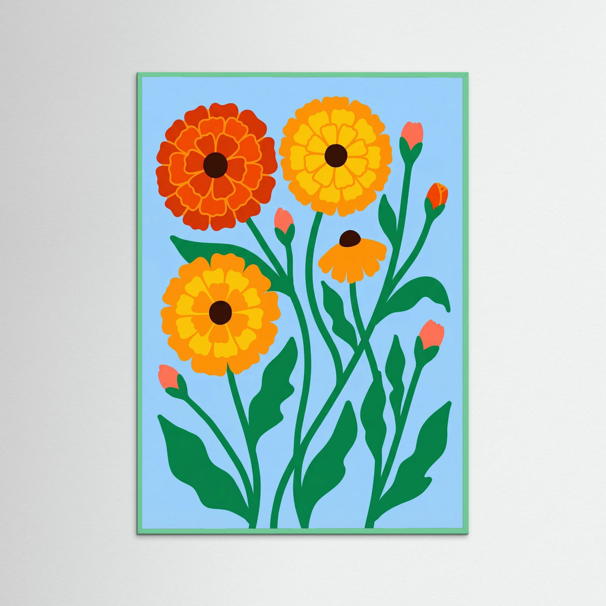 Mint Wood Crimson Bloom