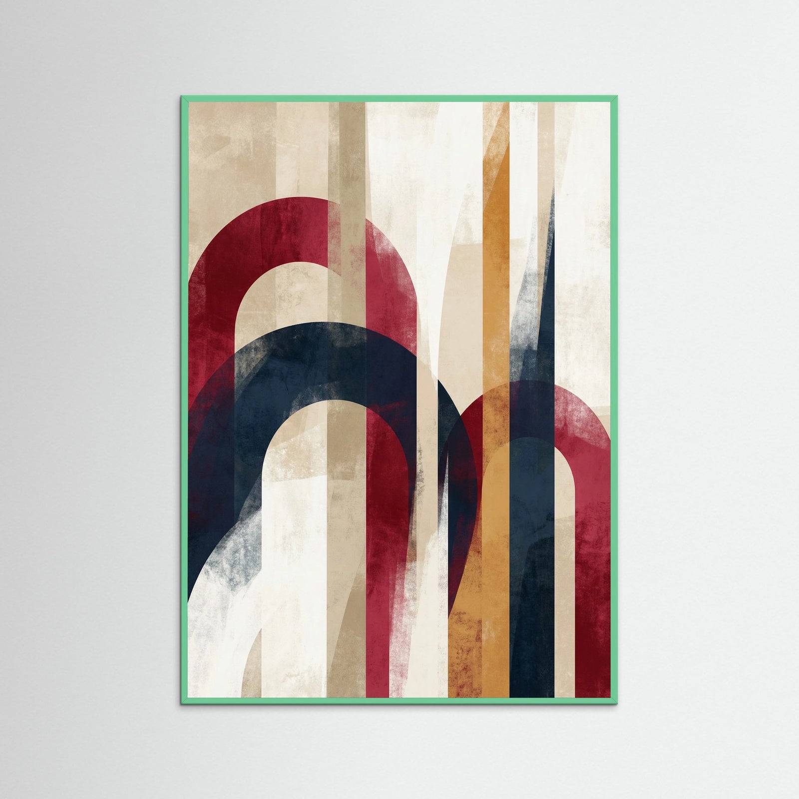 Mint Wood Crimson Composition