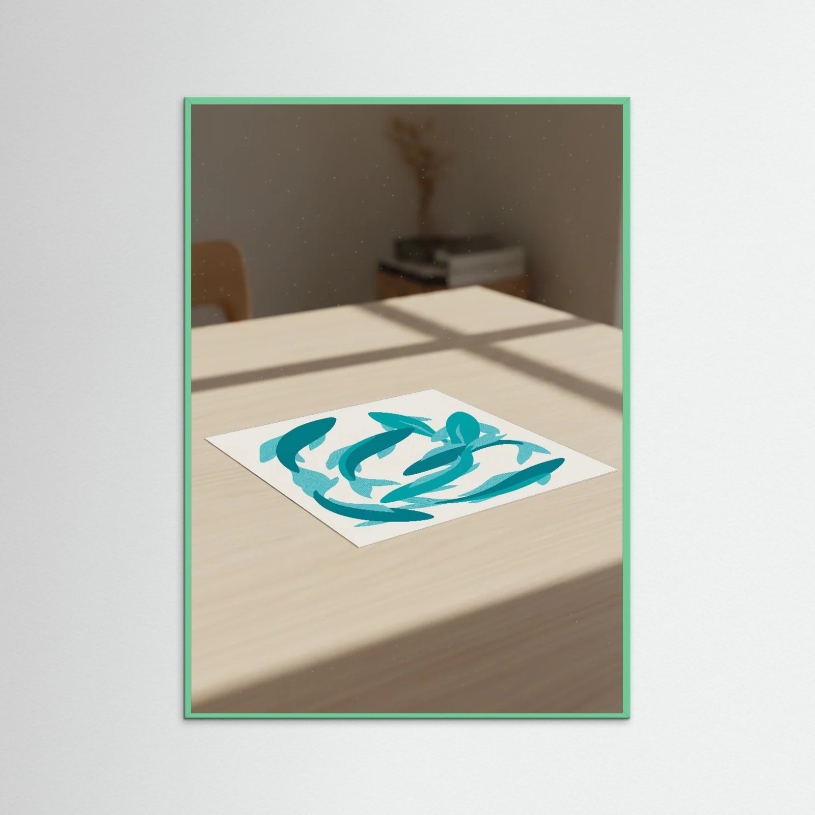 Mint Wood Crimson Flock