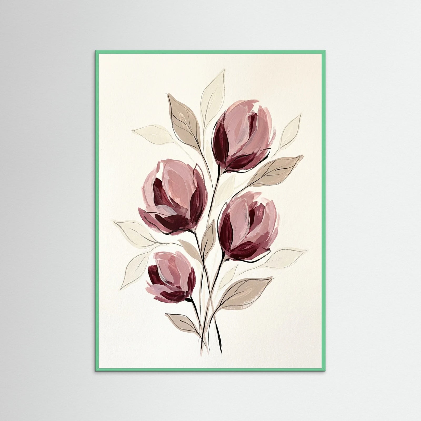 Mint Wood Crimson Petals
