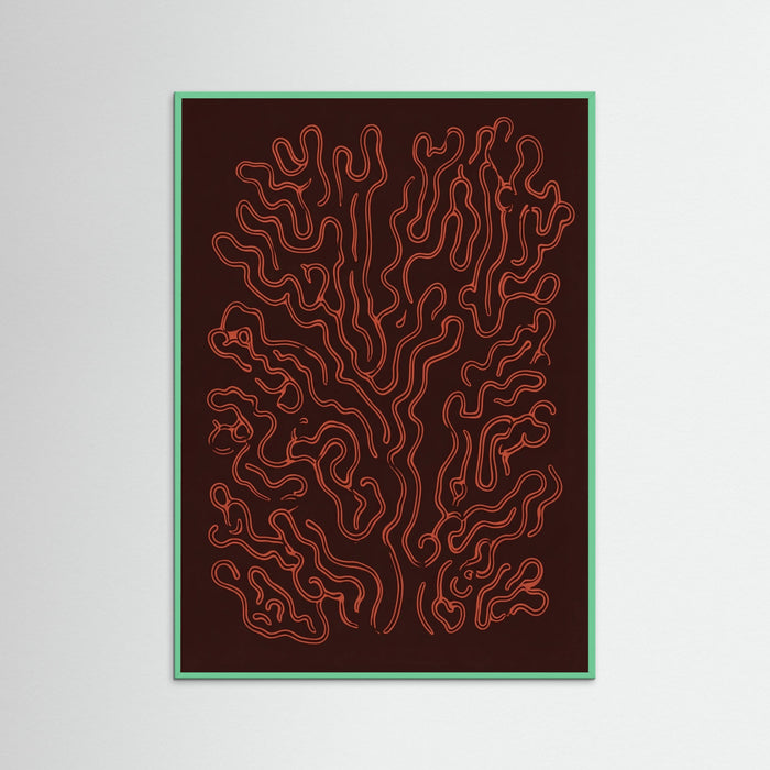 Mint Wood Crimson Veins