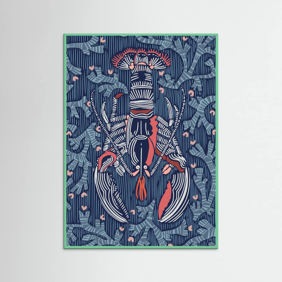 Crustacean Core navy Poster – poster and art print