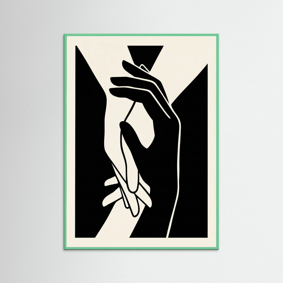 Mint Wood Cubist Embrace