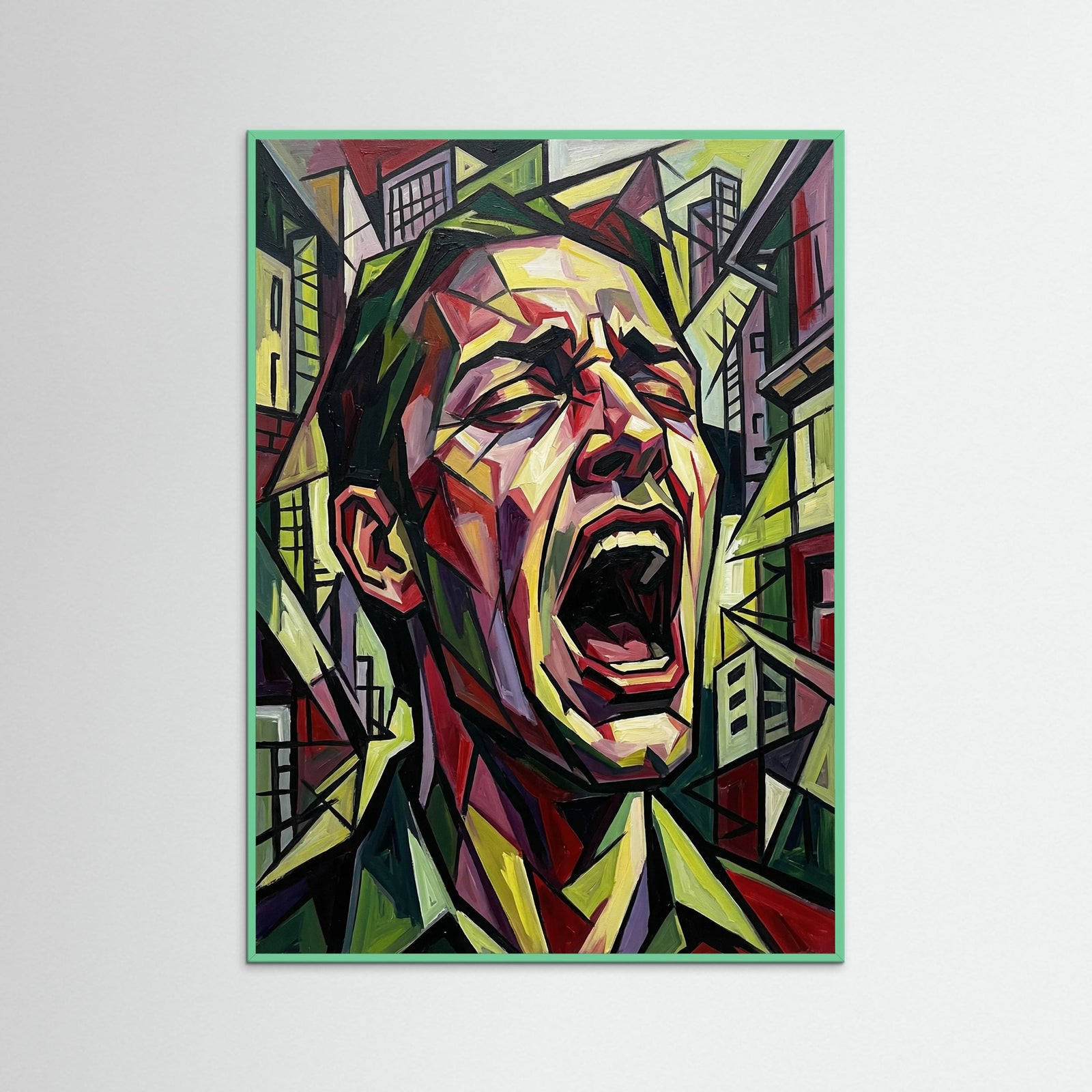 Mint Wood Cubist Grief