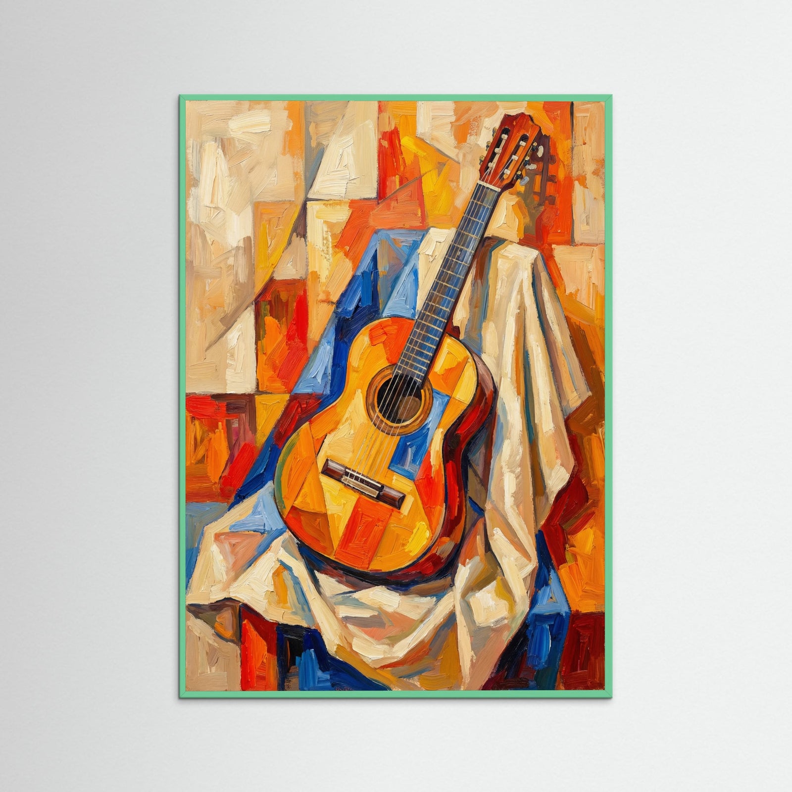 Mint Wood Cubist Woman Reverie