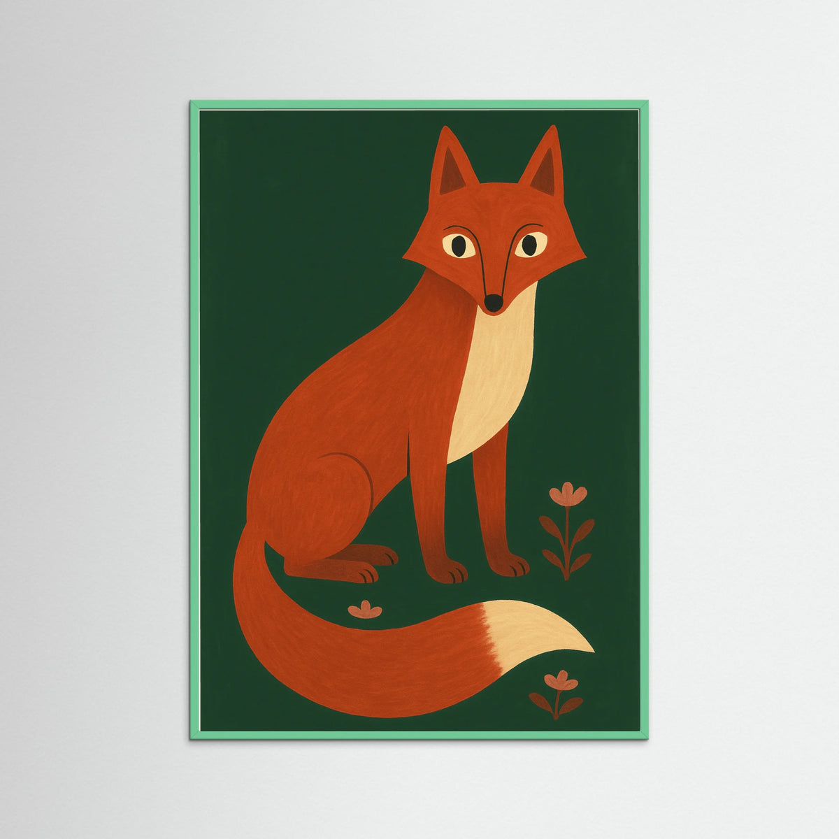 Mint Wood Curious Fox
