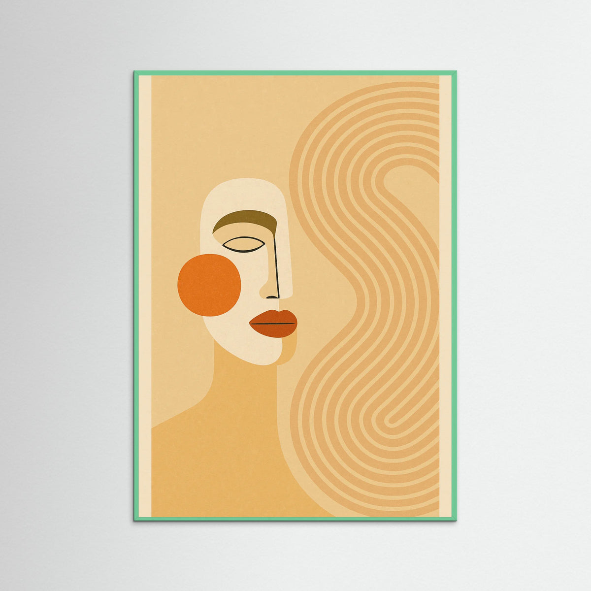 Mint Wood Curved Contours