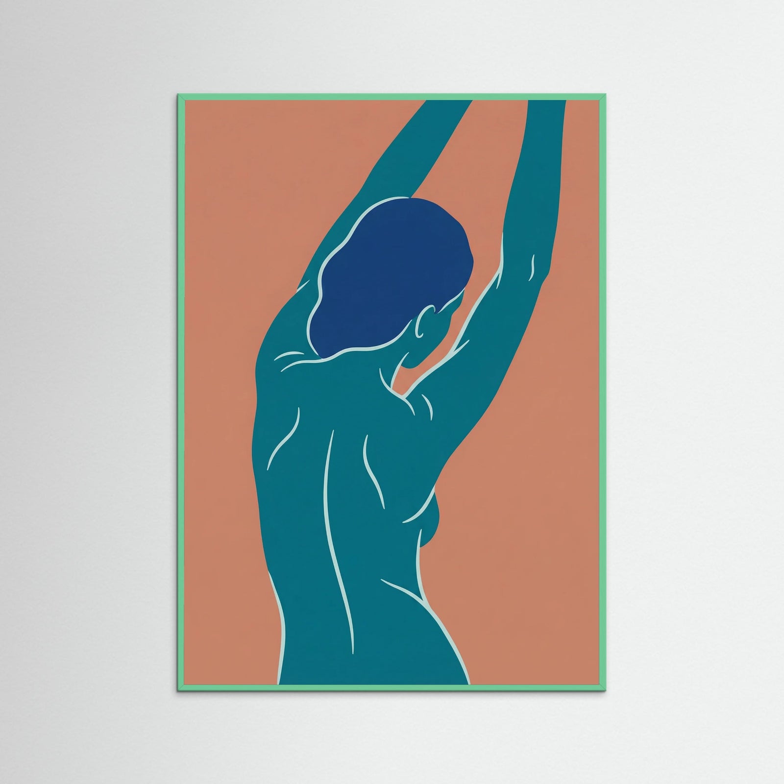 Mint Wood Curved Embrace