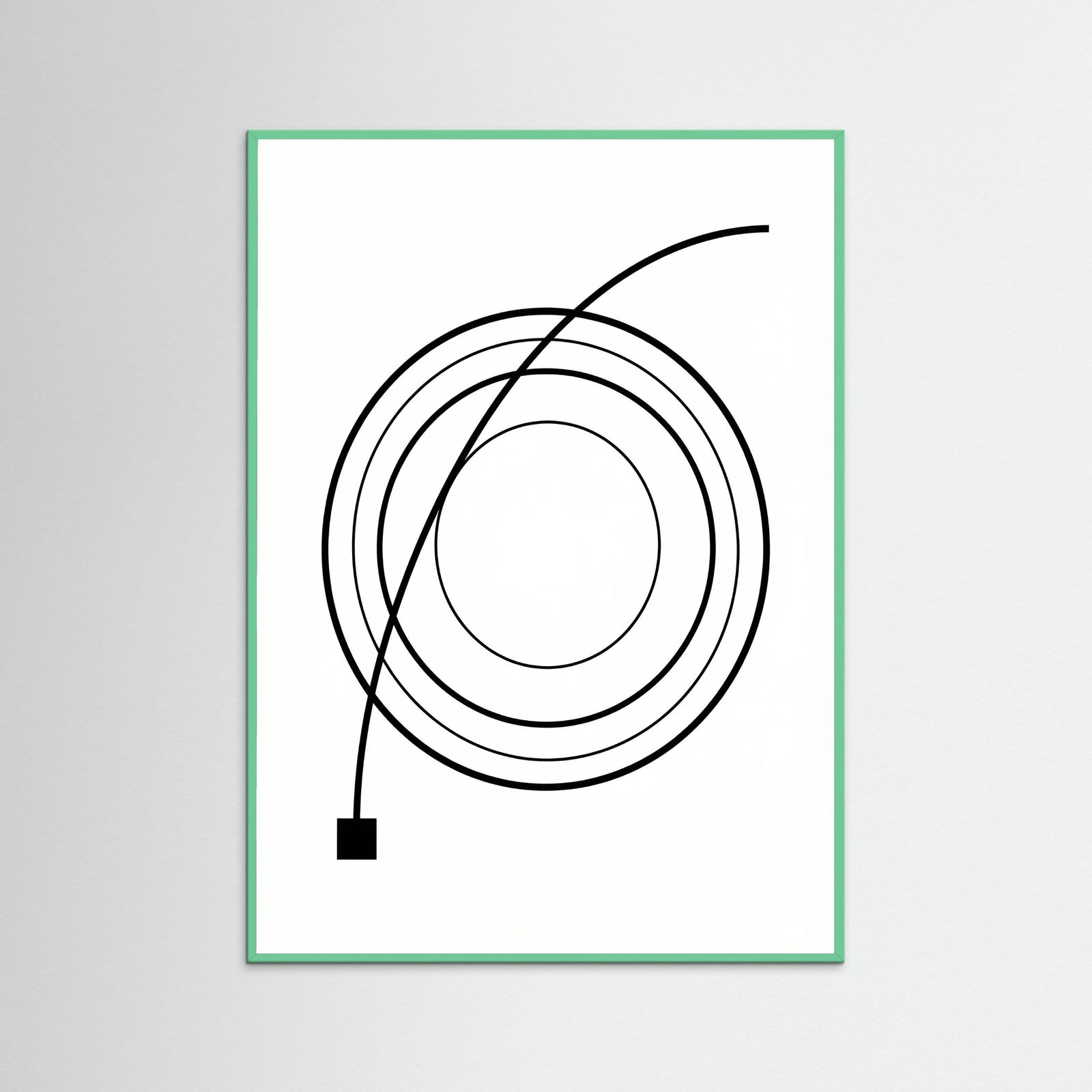 Mint Wood Curved Trajectory