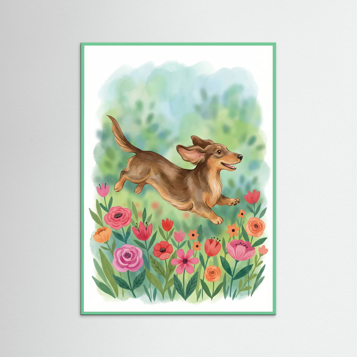 Mint Wood Dachshund Trio