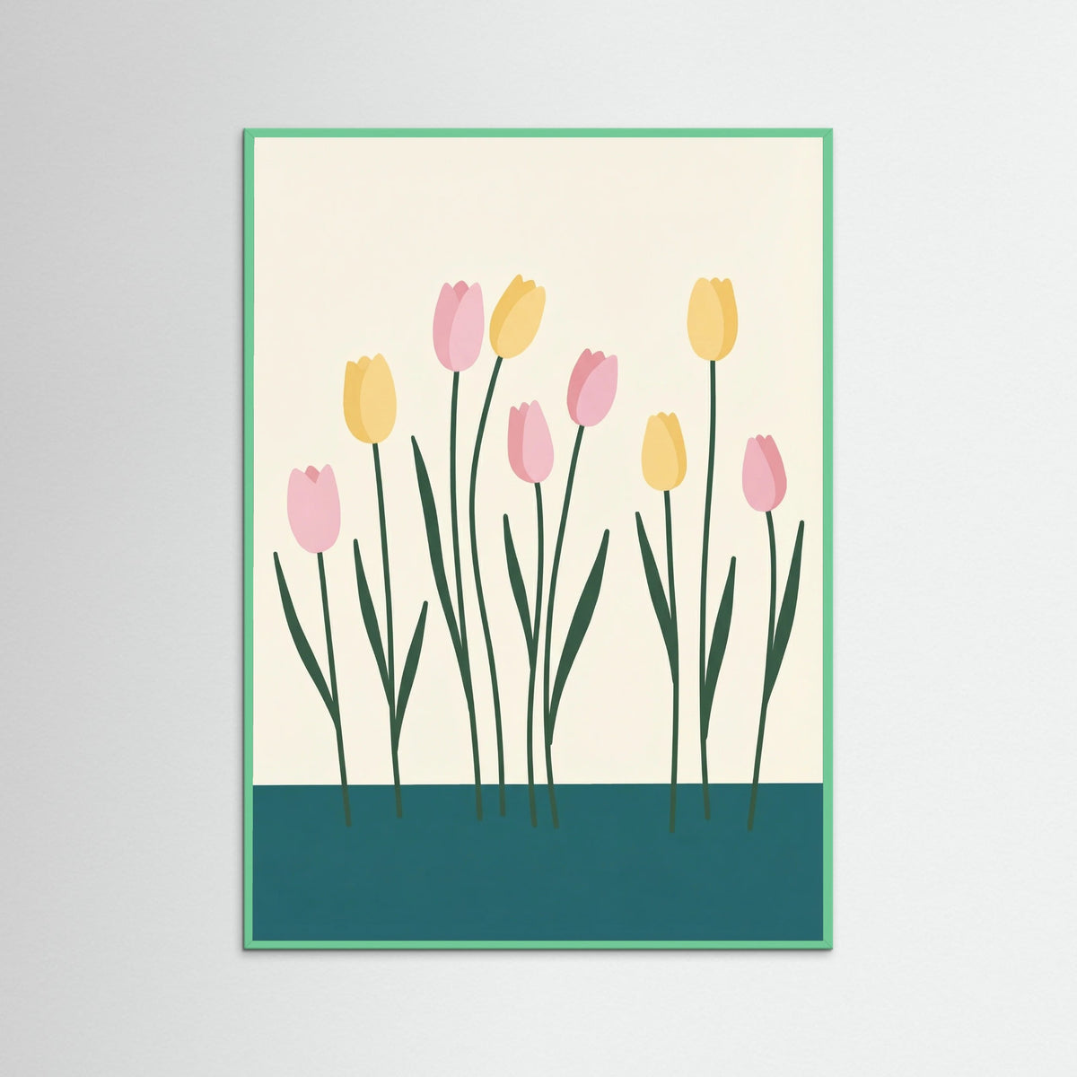 Mint Wood Daisies in Blue