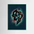 Mint Wood Dark Geometric Flow