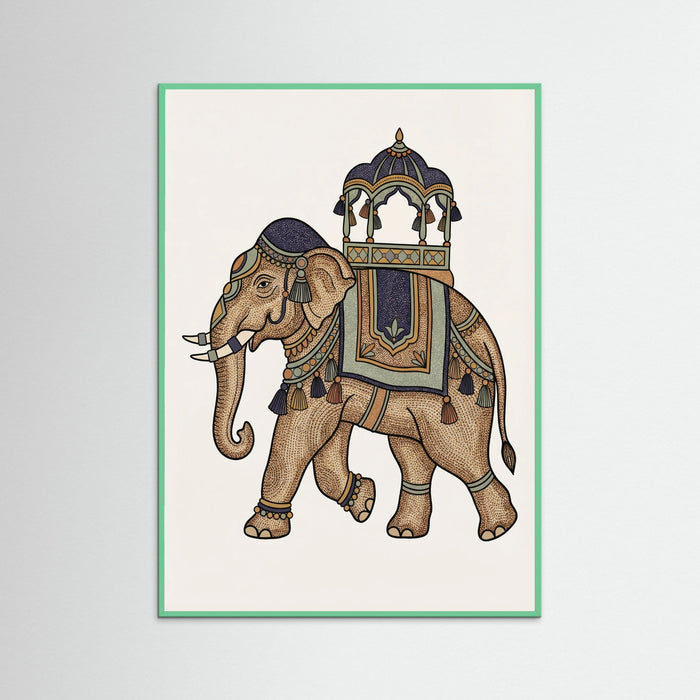 Mint Wood Decorated Horse