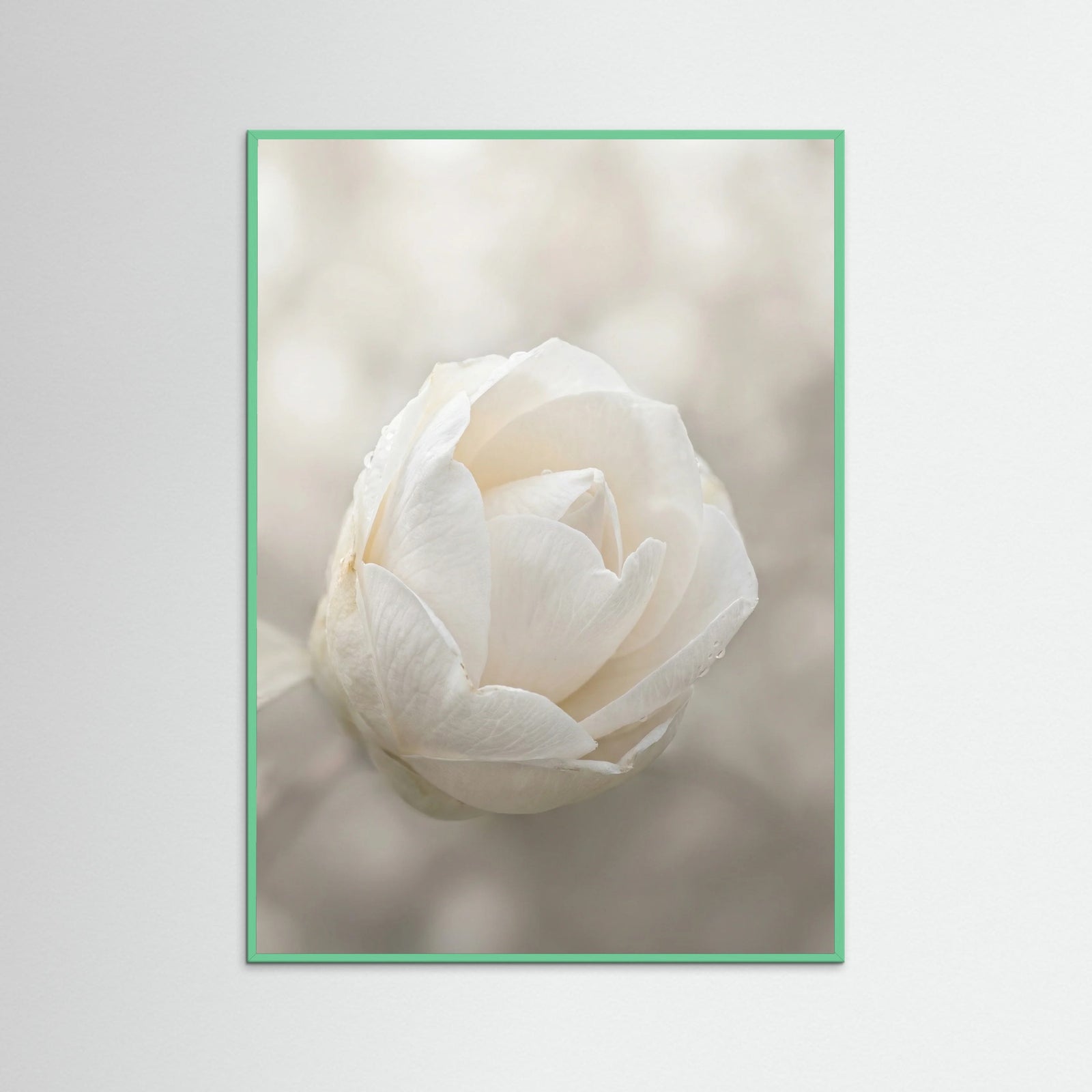 Mint Wood Delicate Floral Bloom