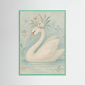 Mint Wood Delicate Swan